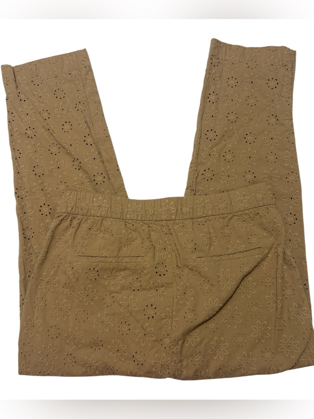 Ann Taylor Cotton Eyelet Pull On Pants - Picture 3 of 6